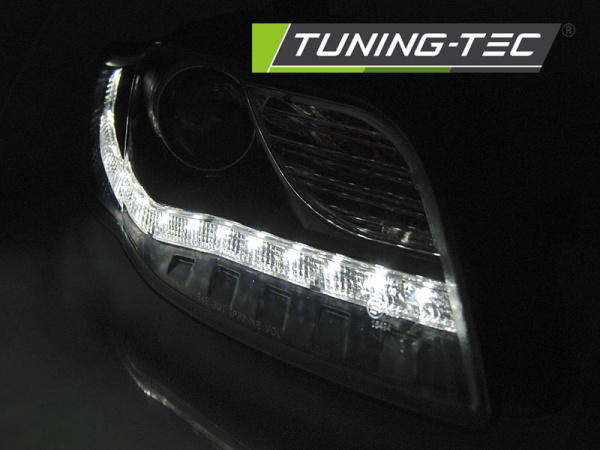 LED Tagfahrlicht Design Scheinwerfer für Audi A4 B7 05-08 schwarz